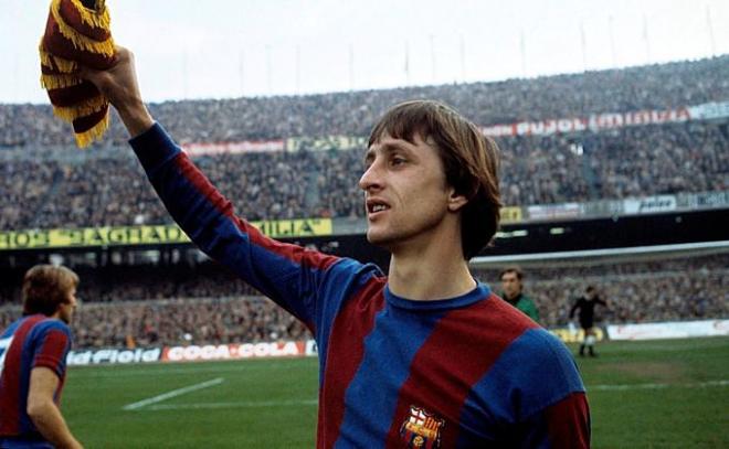 Johan Cruyff durante su etapa como jugador en el Barça