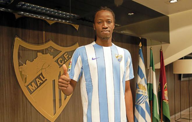 Presentación de Bakary Koné con el Málaga.