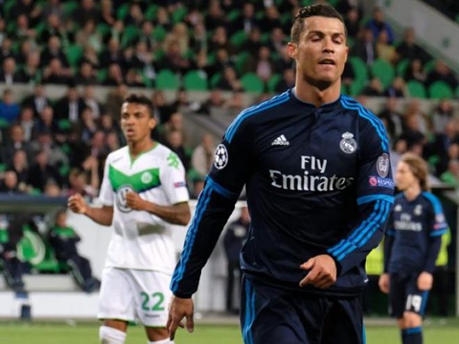 Cristiano Ronaldo, durante el partido frente al Wolfsburgo