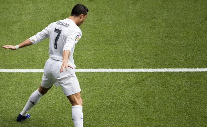 Cristiano Ronaldo, en un partido con el Real Madrid.