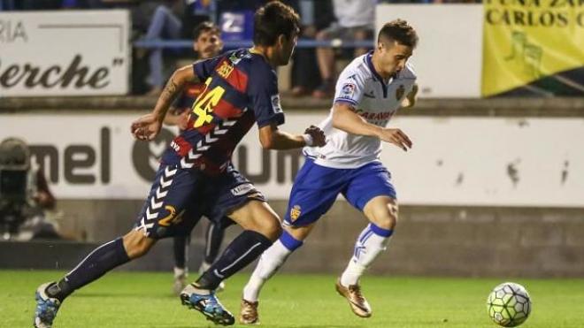 Imagen del partido entre Zaragoza y Llagostera.