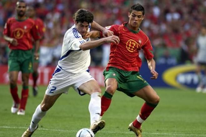 Cristiano Ronaldo, durante la final frente a Grecia