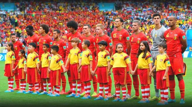 La selección de Bélgica durante un partido