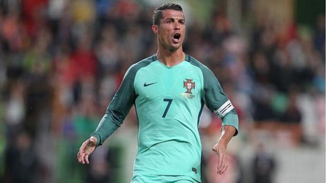 Cristiano Ronaldo, con la camiseta de Portugal en el encuentro ante Bélgica