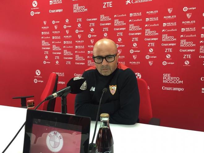 Jorge Sampaoli, en la previa de una jornada importante.