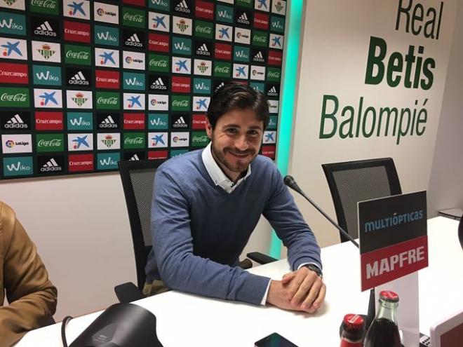 Víctor, este sábado en la rueda de prensa.