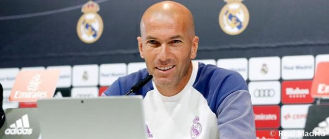 Zidane, durante una rueda de prensa previa a Liga.
