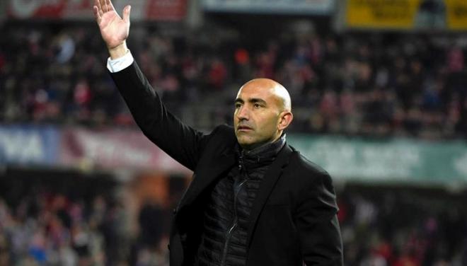 Abelardo, en un partido del Sporting.