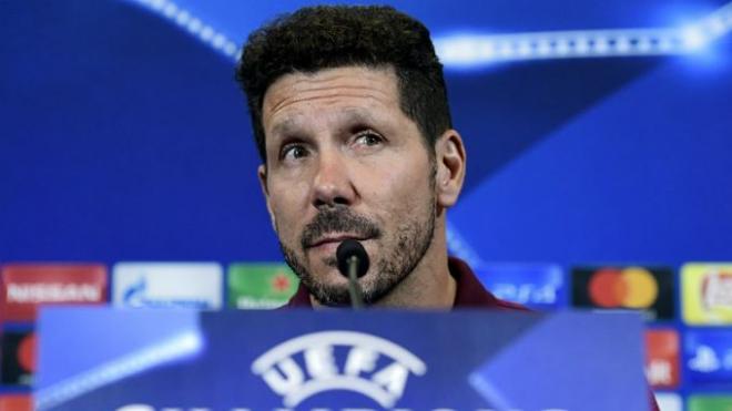 Diego Simeone, entrenador del Atlético de Madrid.