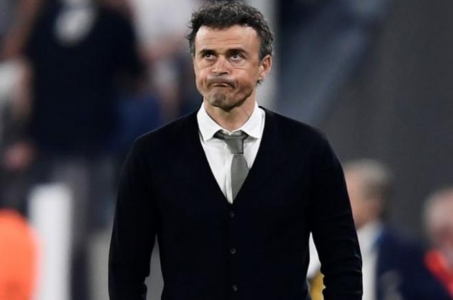 Luis Enrique acabó molesto con el partido de su equipo.