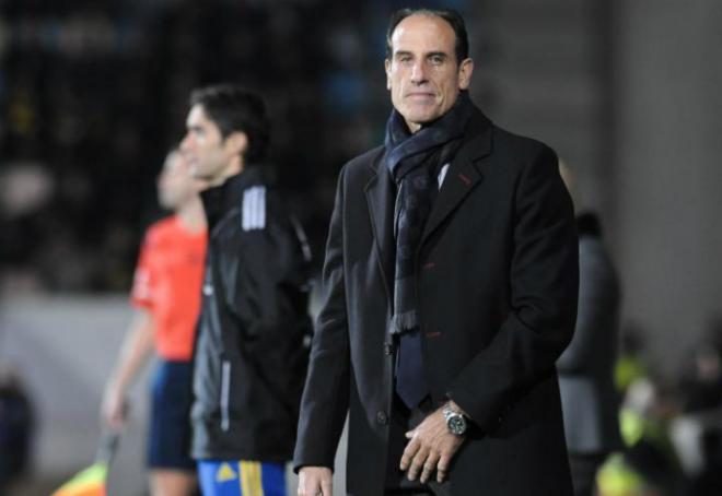 Voro, durante un partido con el Valencia.