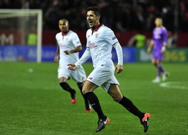 Jovetic no ha podido empezar mejor su etapa en el Sevilla.