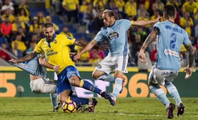 La batalla entre Las Palmas y Celta terminó en tablas.