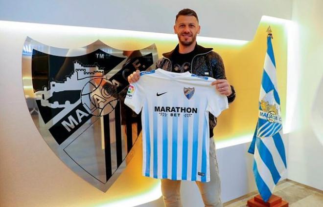 Demichelis, en su vuelta al Málaga.