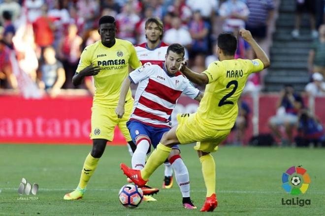 Imagen del partido entre el Villarreal y el Granada.