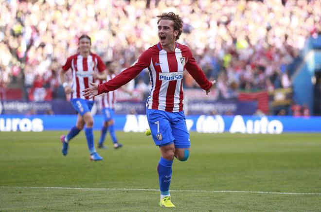 Griezmann, celebrando su golazo ante el Sevilla.