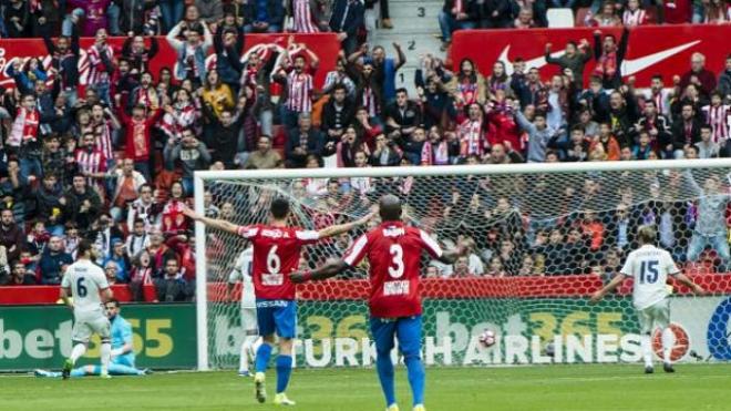 Primer gol del Sporting en El Molinón.
