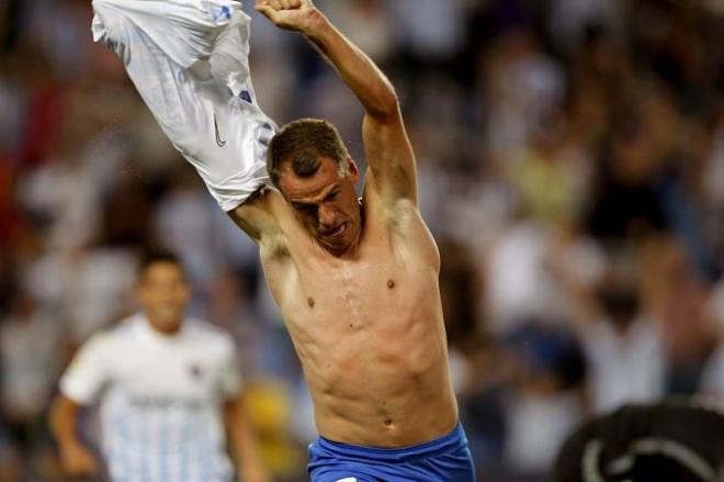 Duda celebra su gol ante el Athletic.