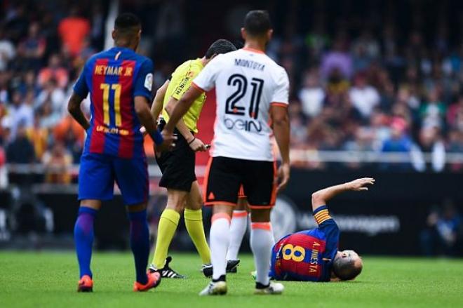 Imagen del partido Valencia-Barça de esta temporada.