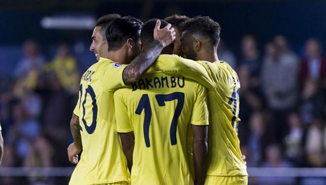 Los castellonenses celebran el empate.