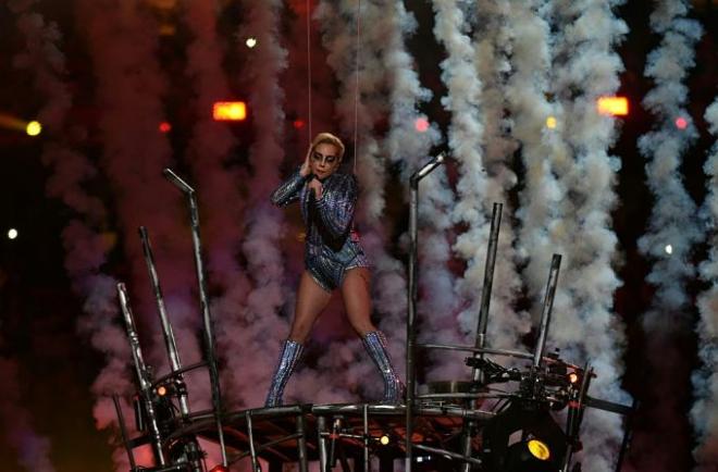 Lady Gaga, en la SuperBowl de 2017.