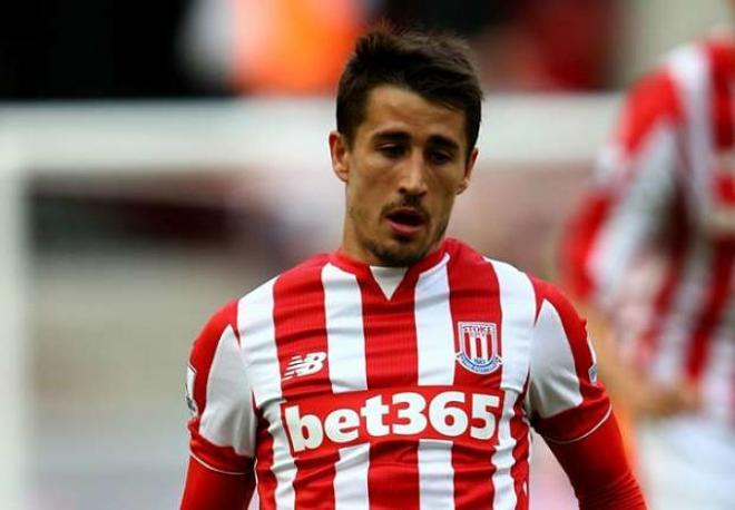 Bojan, durante un partido con el Stoke City.