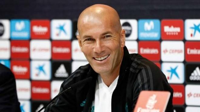 Zidane, durante la rueda de prensa previa al partido del Coliseum.