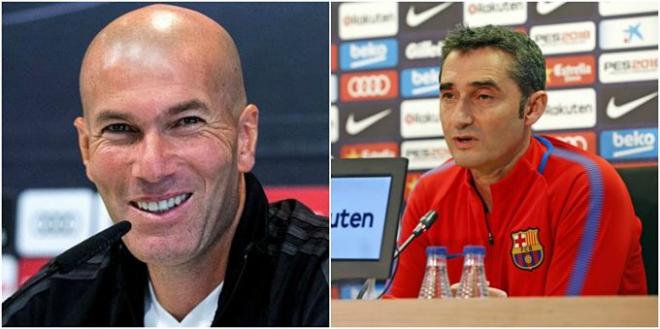 Zidane y Valverde, en sala de prensa.