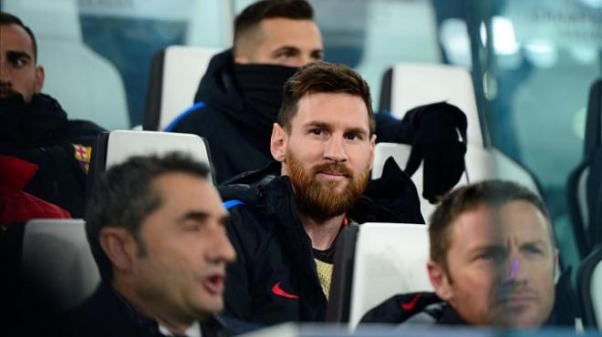 Messi en el banquillo, la imagen de la jornada en Champions.