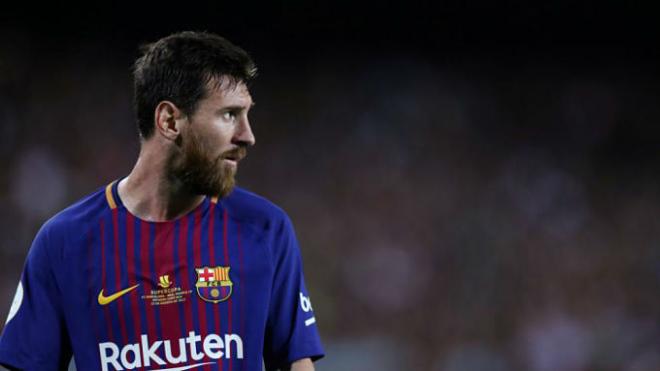 Messi durante la Supercopa de España.