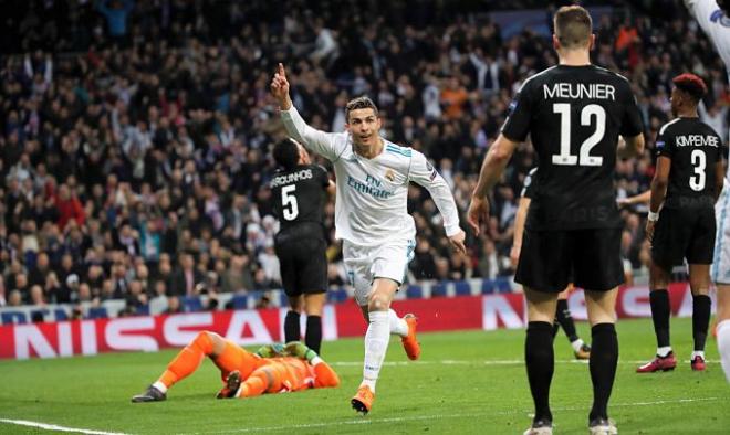 Cristiano celebra el gol del 2-1 ante el PSG.