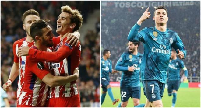 Atlético y Real Madrid llegan al derbi tras cumplir en Europa.