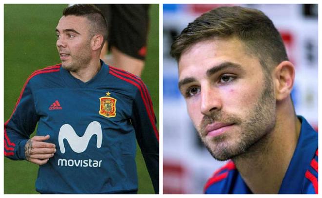 Aspas y Yeray atendieron a los medios este martes.