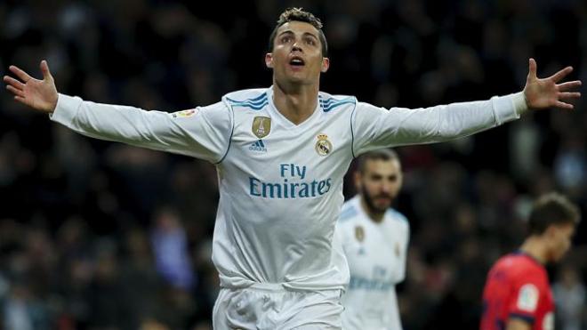 Cristiano Ronaldo celebra uno de los goles.