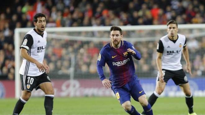 Messi, en una jugada de ataque del Barcelona.