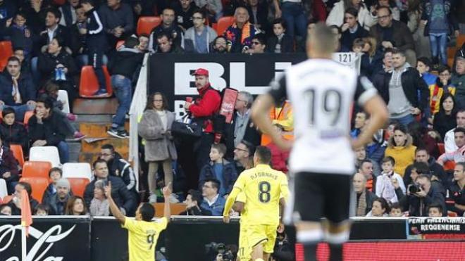 El delantero colombiano aguó la fiesta a los valencianistas.