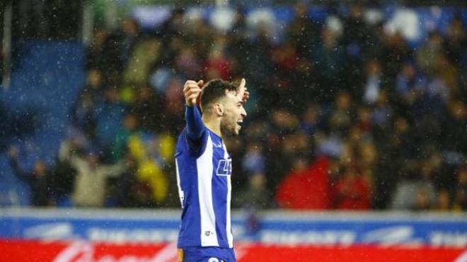 Munir celebra el segundo tanto del conjunto babazorro.