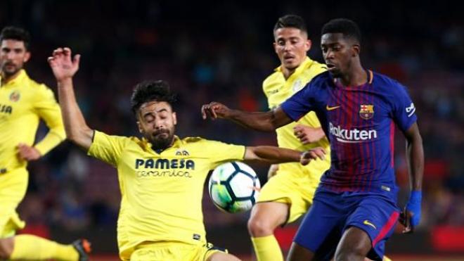 Dembele, en el momento de marcar el 5-1.