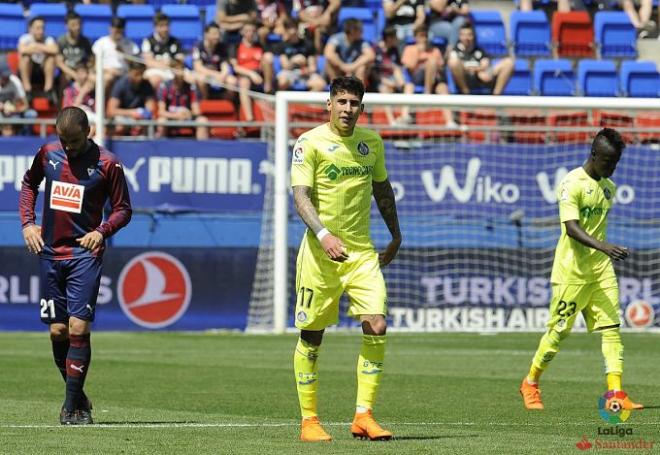 Olivera, tras su gol en el Éibar-Getafe.