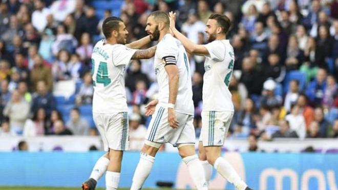 Mayoral celebró el gol en una acción con suspense.