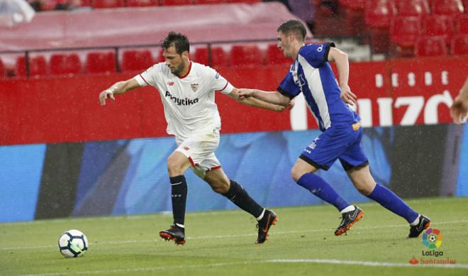 Gran jugada de Franco Vázquez en el gol sevillista.