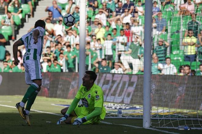 Así marcó Joaquín su primer gol en el partido.