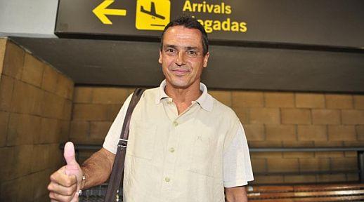 Alexis Trujillo, en el aeropuerto de San Pablo.