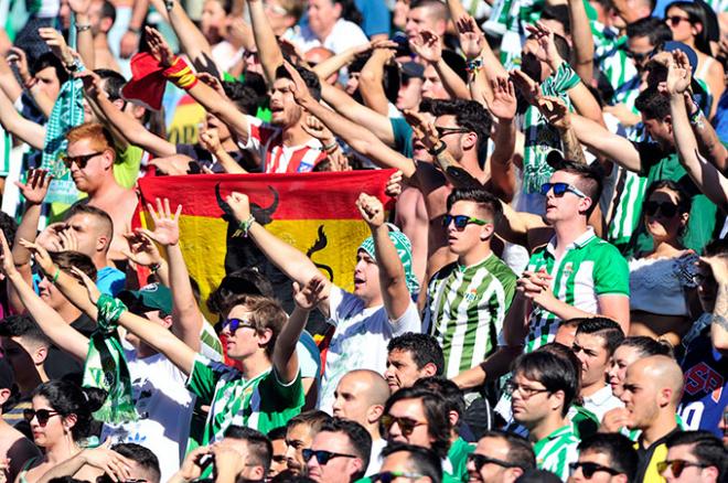 Aficionados del Betis en el partido ante el Lugo.