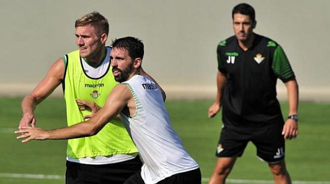 Figueras y Perquis, en un entrenamiento.