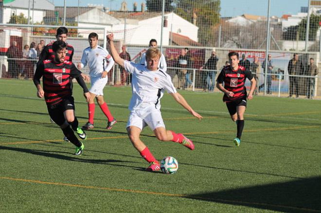 El segundo filial del Sevilla rozó el empate en Gerena (FOTO: Ramón Carrasco).