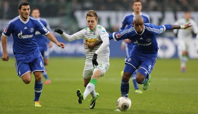 Partido entre el Schalke 04 y el Gladbach.