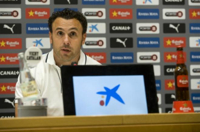 Sergio González, en rueda de prensa (Foto: RCDE).