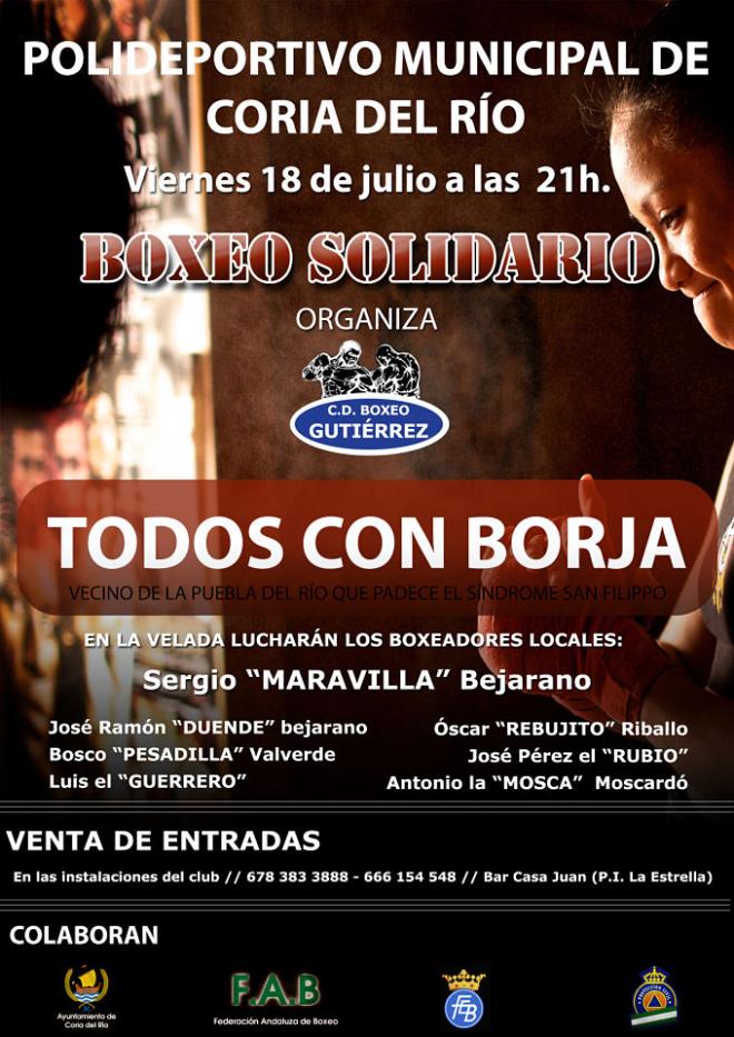 Cartel del acto solidario.