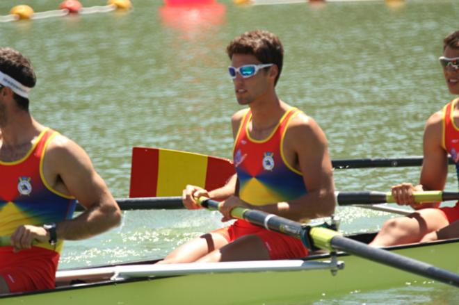 Jaime Canalejo a bordo del cuatro sin timonel pesado.